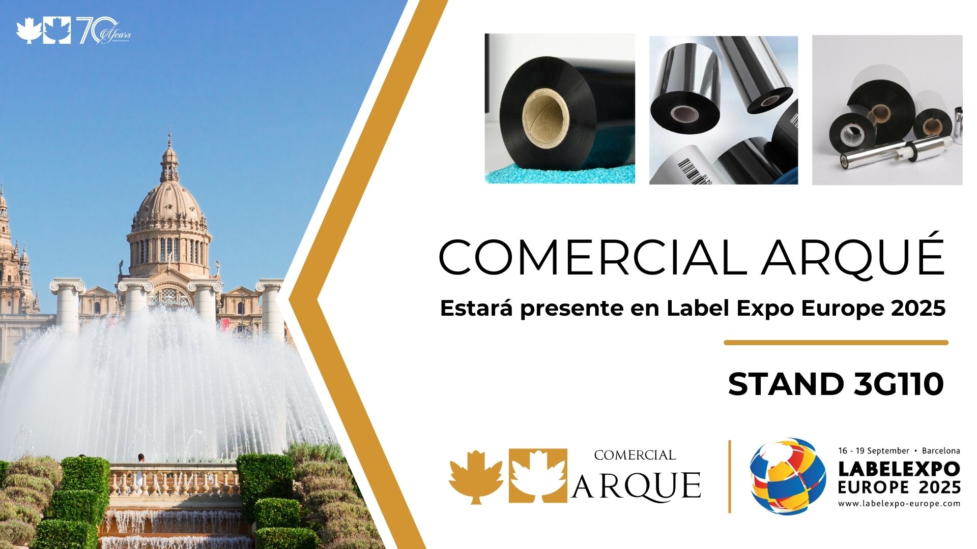 Comercial Arqué dice presente en la LabelExpo Europe 2025, Barcelona